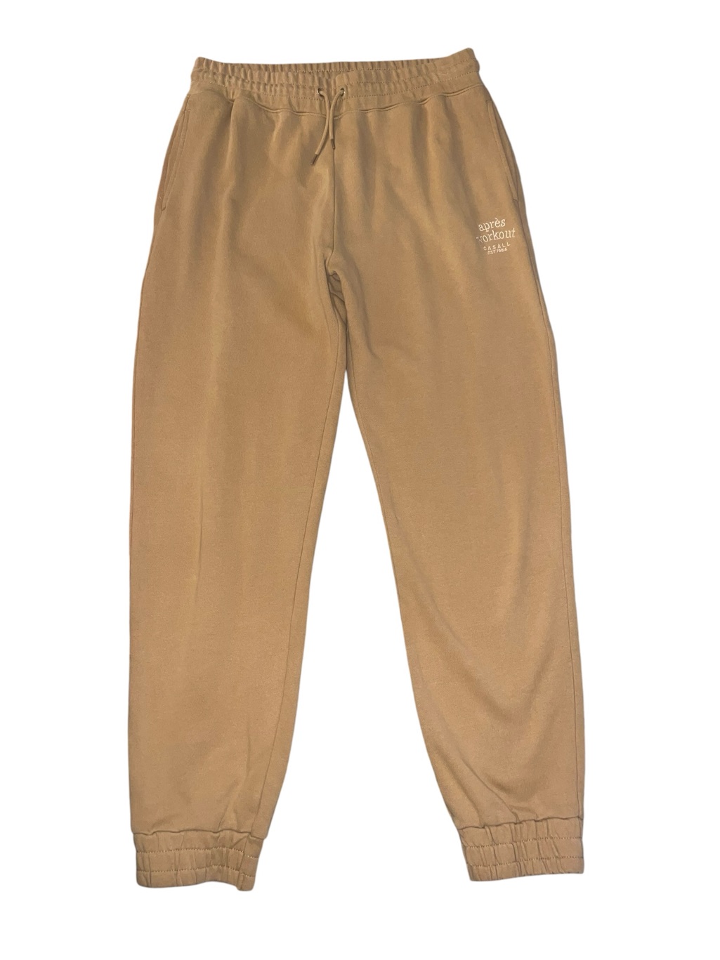 Euc Casall Apres Workout Terry Relaxed Jogger Sugar Brown Large Luxury Athletic